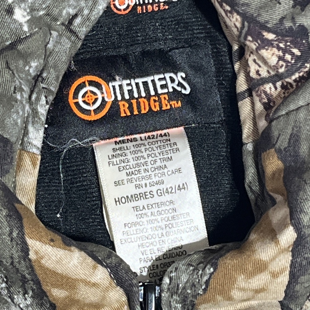 Outfitters Ridge Jacket Mens L 3D Fusion Oak Camo Lined Insulated Coat Hunting - Picture 3 of 7
